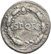 Denarius S P Q R, Rome, 68-69 reverse image