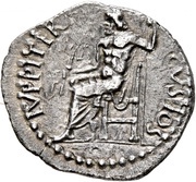 Denarius IVPPITER CVSTOS; Roma and Jupiter, Rome, 68-69 reverse image