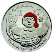 25 Cents - Elizabeth II Carnival of Québec reverse image