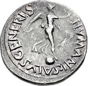 Denarius S P Q R; Victory obverse image
