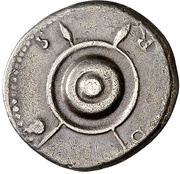 Denarius S P Q R; Virtus, Rome, 68-69 reverse image