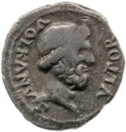 Denarius GENIO P R; Vulcan obverse image