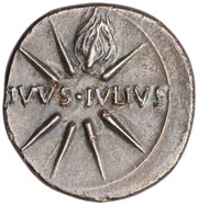Denarius - Augustus DIVVS IVLIVS, Rome, 68-69 reverse image