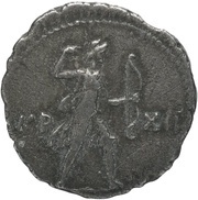 Denarius - Augustus IMP XII SICIL; Diana, Rome, 68-69 reverse image