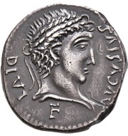 Denarius - Augustus IMP XII obverse image