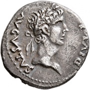 Denarius - Augustus IMP XII obverse image