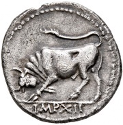 Denarius - Augustus IMP XII, Rome, 68-69 reverse image