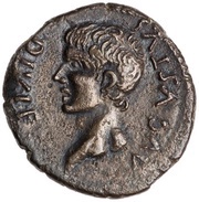 Denarius - Augustus OB CIVES SERVAT obverse image