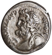 Denarius VESTA P R QVIRITIVM; Jupiter and Vesta obverse image