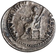 Denarius VESTA P R QVIRITIVM; Jupiter and Vesta, Rome, 68-69 reverse image