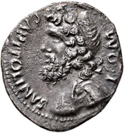 Denarius VESTA P R QVIRITIVM; Jupiter and Vesta obverse image