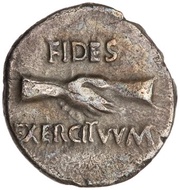 Denarius FIDES EXERCITVVM; Vesta, Rome, 68-69 reverse image