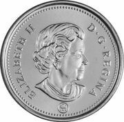 25 Cents - Elizabeth II 4th portrait with RCM logo obverse image
