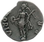 Denarius - Galba VICTORIA P R; Victory, Rome, 68-69 reverse image