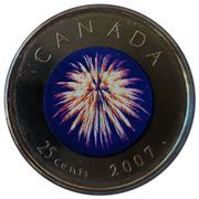 25 Cents - Elizabeth II Congratulation 2007, Canada, 2007 reverse image