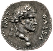 Denarius - Galba HISPANIA; Hispania obverse image