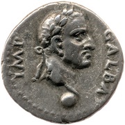 Denarius - Galba ROMA RENASCENS; Roma and Victory obverse image