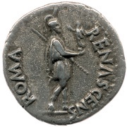 Denarius - Galba ROMA RENASCENS; Roma and Victory, Rome, 68-69 reverse image