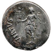Denarius - Galba VIRTVS; Virtus and Victory, Rome, 68-69 reverse image