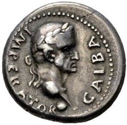 Denarius - Galba ROMA RENASC; Roma and Victory obverse image