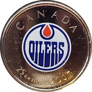 25 Cents Edmonton Oilers, Canada, 2007 reverse image
