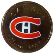 25 Cents - Elizabeth II Montreal Canadiens, Canada, 2007 reverse image