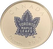 25 Cents - Elizabeth II Toronto Maple Leafs, Canada, 2007 reverse image