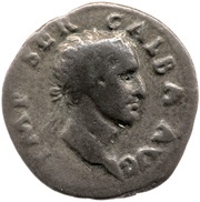 Denarius - Galba LIBERTAS P R; Libertas obverse image