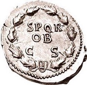 Denarius - Galba S P Q R OB C S, Rome, 68-69 reverse image
