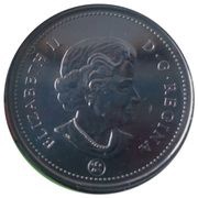 25 Cents - Elizabeth II Canada Day obverse image