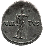 Denarius - Galba VIRTVS; Virtus, Rome, 68-69 reverse image