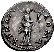 Denarius - Galba ROMA RENASC; Roma and Victory, Rome, 68-69 reverse image