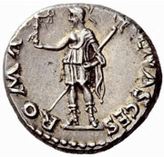Denarius - Galba ROMA RENASCES; Roma and Victory, Rome, 68-69 reverse image