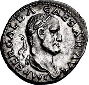 Denarius - Galba VICTORIA P R; Victory obverse image