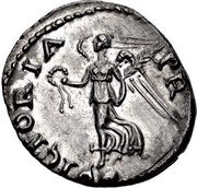 Denarius - Galba VICTORIA P R; Victory, Rome, 68-69 reverse image