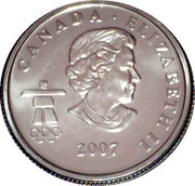 25 Cents - Elizabeth II Ice Hockey; colored obverse image