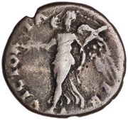 Denarius - Galba VICTORIA P R; Victory, Rome, 68-69 reverse image