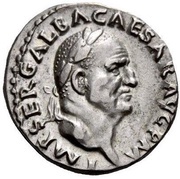 Denarius - Galba VIRTVS; Virtus obverse image