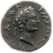Denarius - Galba VICTORIA P R S C; Victory obverse image