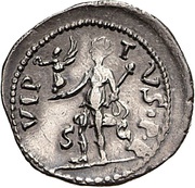 Denarius - Galba VIRTVS P R S C; Virtus and Roma, Rome, 68-69 reverse image