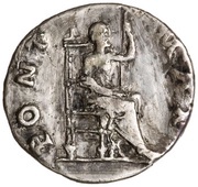 Denarius - Otho PONT MAX; Jupiter, Rome, 69 reverse image