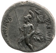 Denarius - Vitellius CONSENSVS EXERCITVVM; Mars, Rome, 69 reverse image
