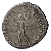 Denarius - Vitellius CONSENSVS EXERCITVVM; Mars, Rome, 69 reverse image