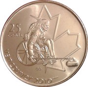 25 Cents - Elizabeth II Wheelchair Curling reverse image
