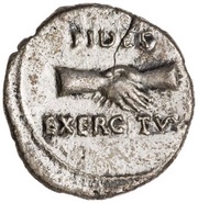 Denarius - Vitellius FIDES EXERCITVVM, Rome, 69 reverse image