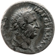 Denarius - Vitellius CONSENSVS EXERCITVM; Mars obverse image