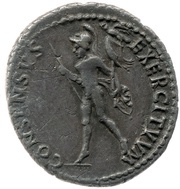 Denarius - Vitellius CONSENSVS EXERCITVVM; Mars, Rome, 69 reverse image
