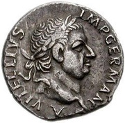 Denarius - Vitellius CONSENSVS EXERCITVVM; Mars obverse image