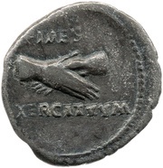 Denarius - Vitellius FIDES EXERCITVVM, Rome, 69 reverse image