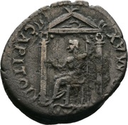 Denarius - Vitellius I O MAX CAPITOLINVS; Jupiter, Rome, 69 reverse image